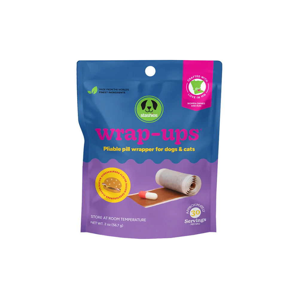 Wrap-Ups - Bacon Cheese Burger Pill Wrapper Treats for Dogs & Cats