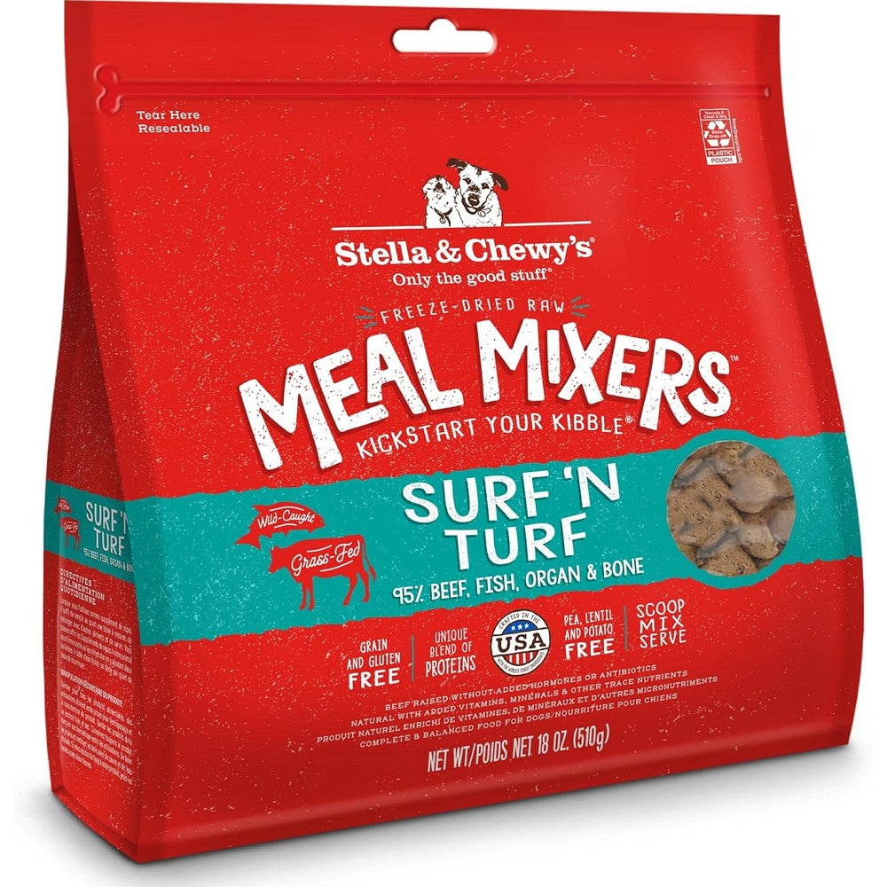 Grain Free Freeze Dried Cage Free Surf N Turf Dog Meal Mixers