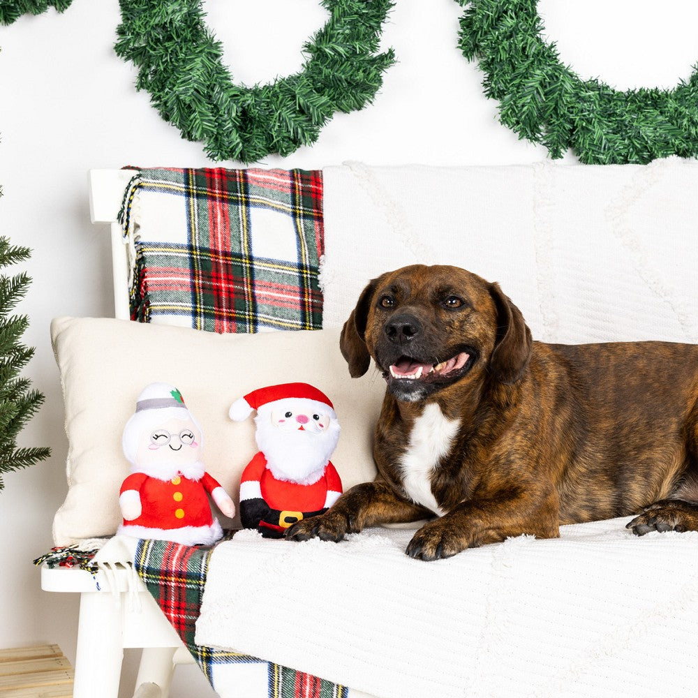Christmas Mr & Mrs Santa Paws Dog Plush Toy