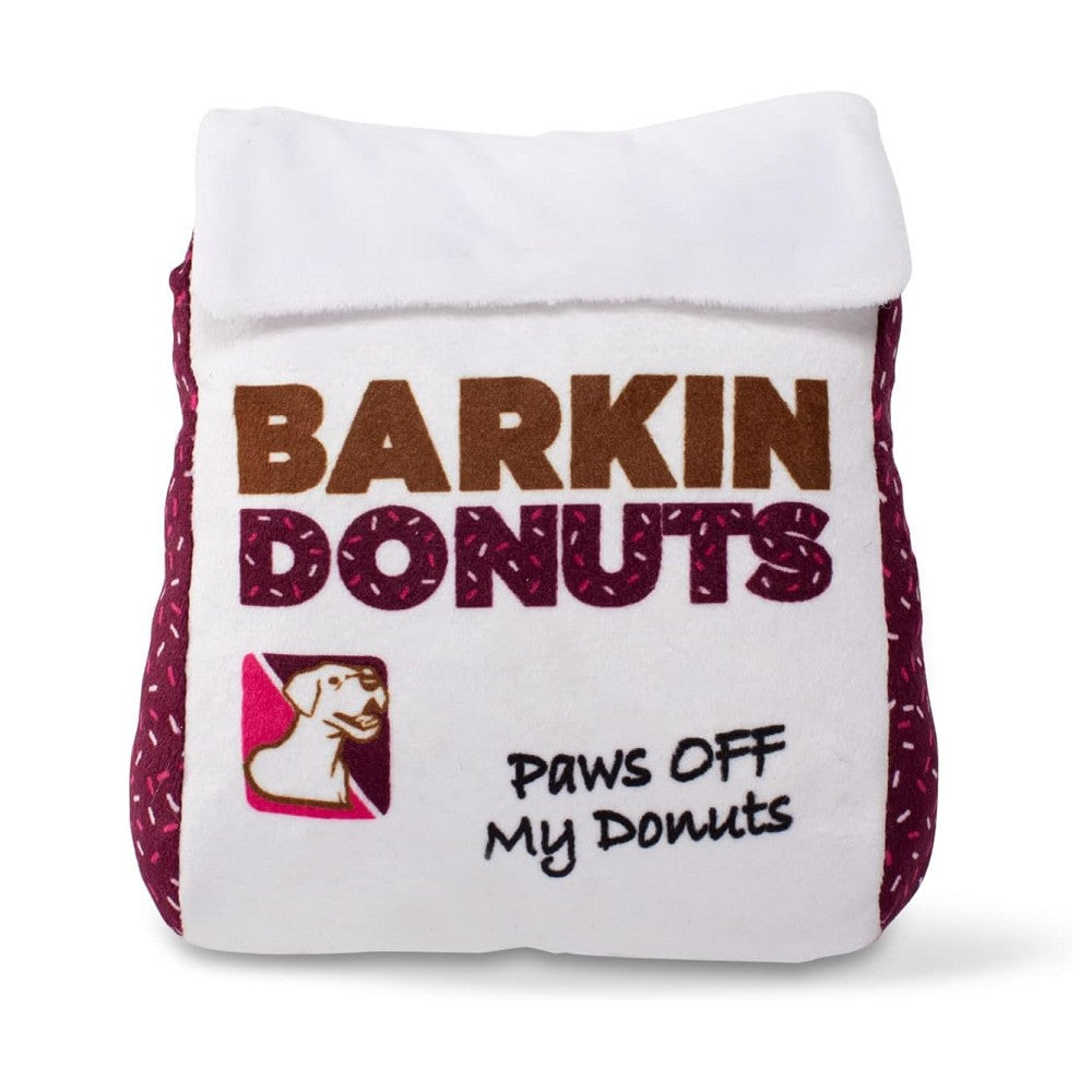 Barkin Donuts Donut Bag Dog Plush Toy