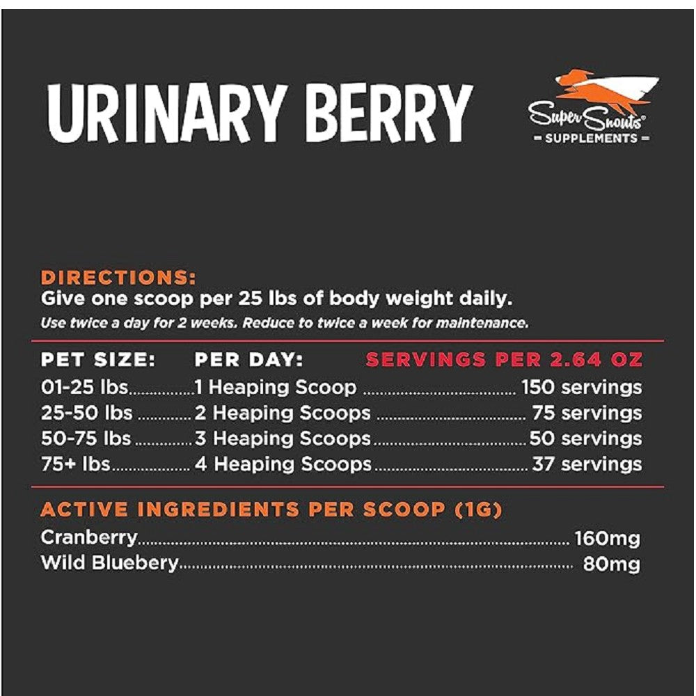 Urinary Berry Urinary Tract Powered Pet Supplement