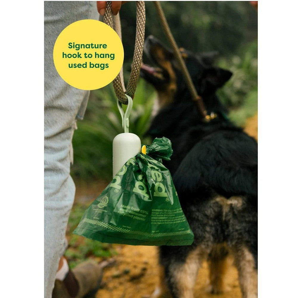 Dog Poop Bag Leash Dispenser with 15 Poop Bags