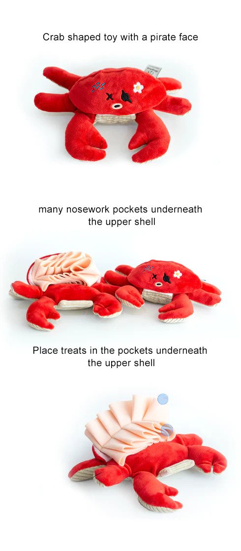 Seafood Crab Dog Plush Toy