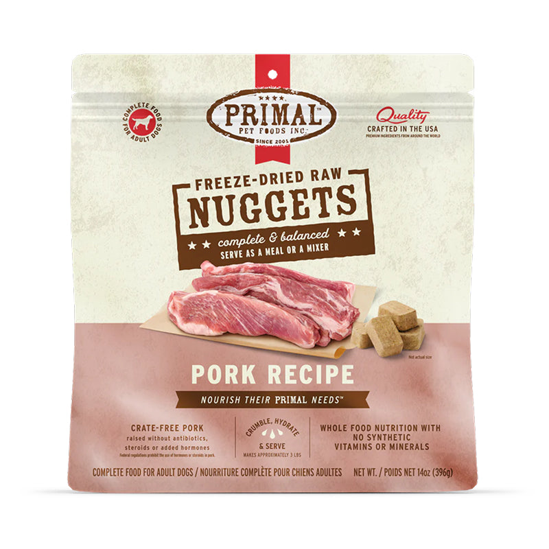 Freeze Dried Pork Nuggets Dog Food