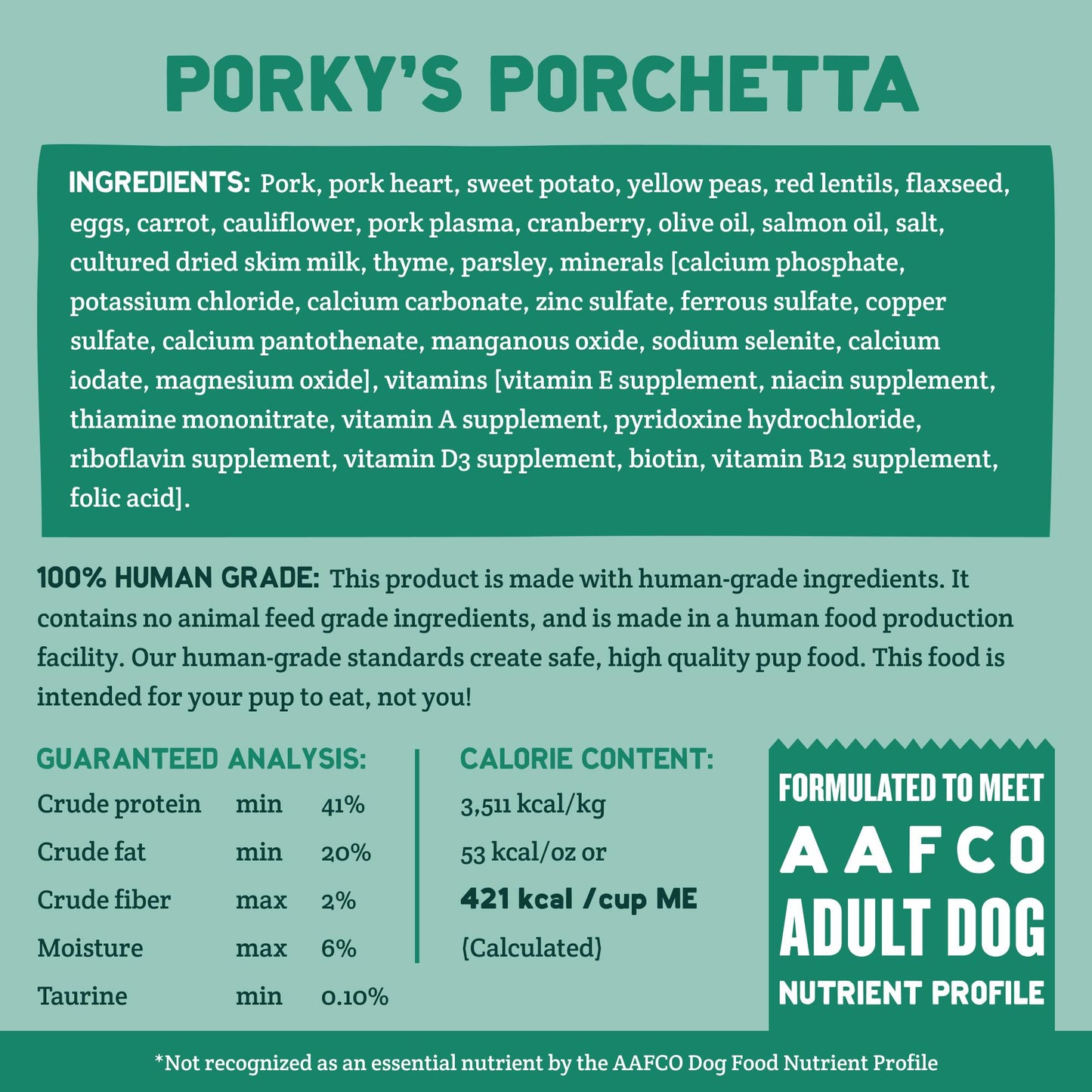 Grain Free Single Protein Sous-Vide Pork's Dog Porchetta Cubes