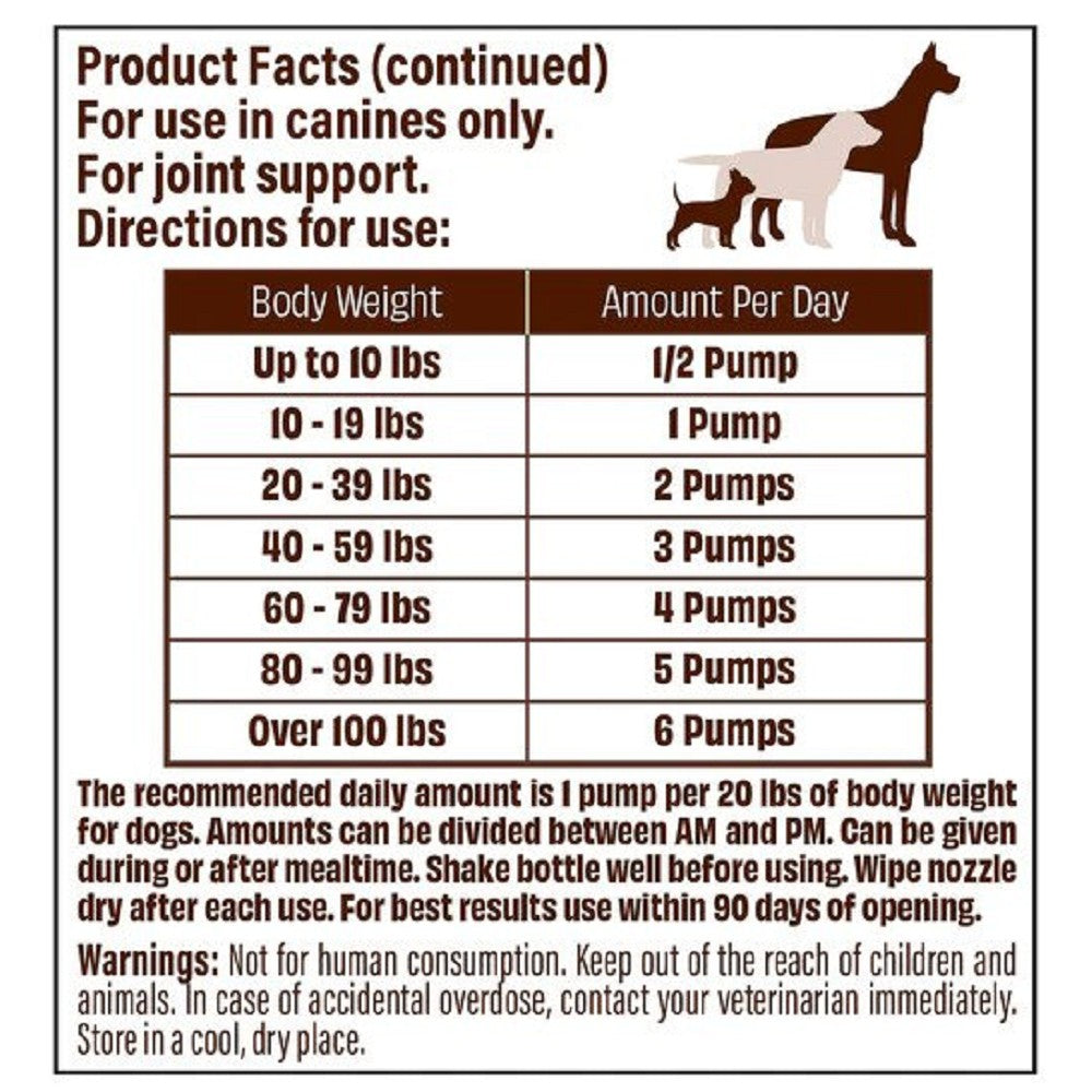 Liquid Glucosamine Hip & joint Oil Food Supplement for Dogs