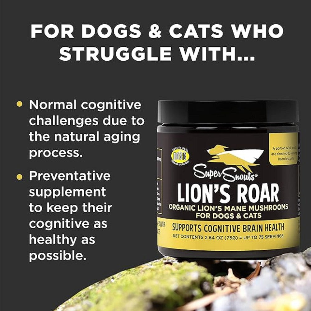 Lion's Roar Lion's Mane Mushroom Powered Pet Supplement