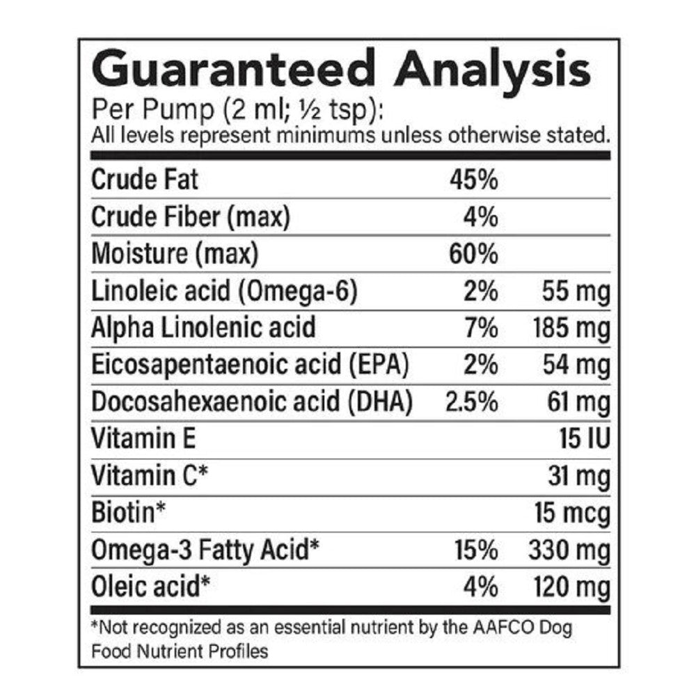 Skin & Coat Omega-3 & Omega-6 Oil Food Supplement for Dogs