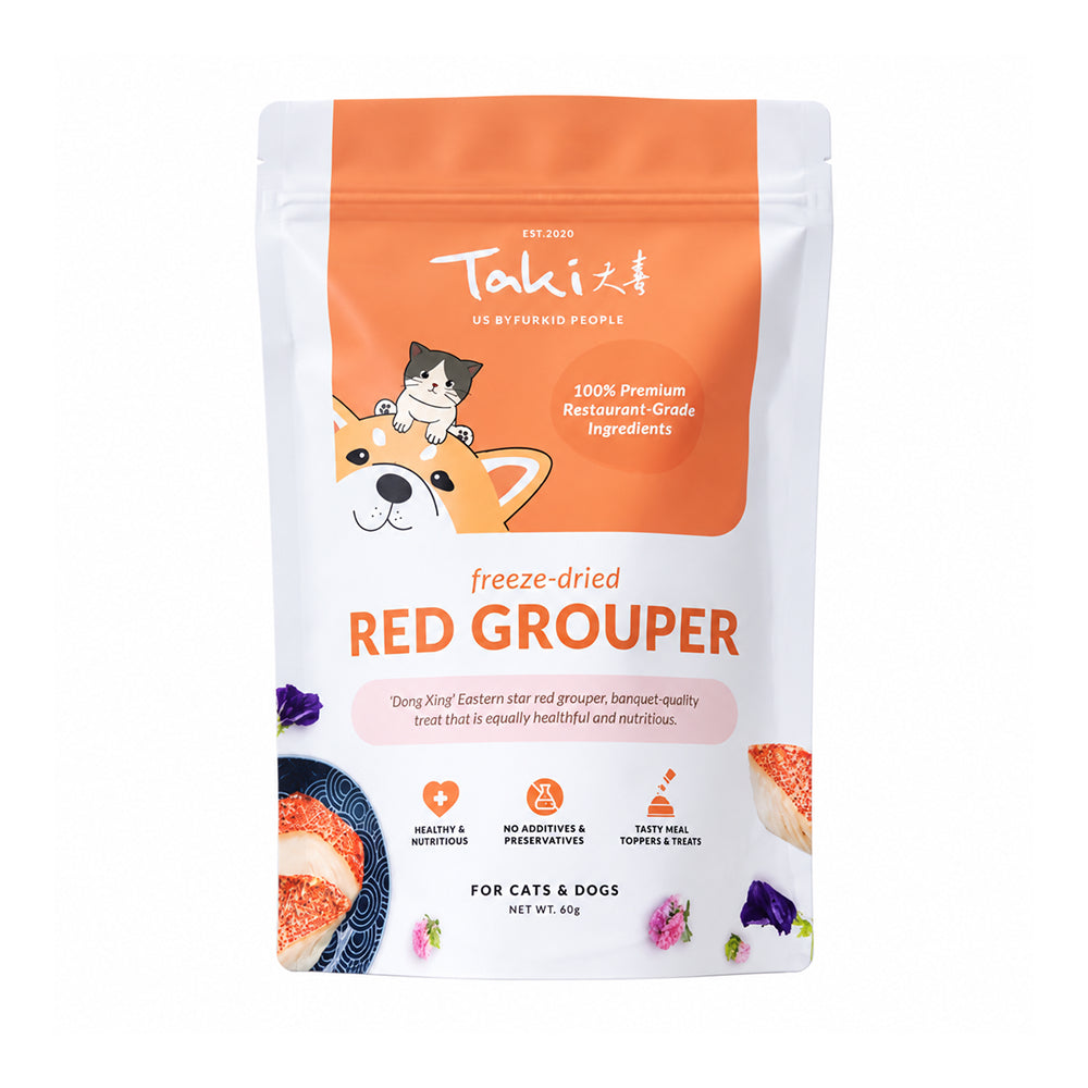 Freeze Dried Red Grouper Treats for Dogs and Cats