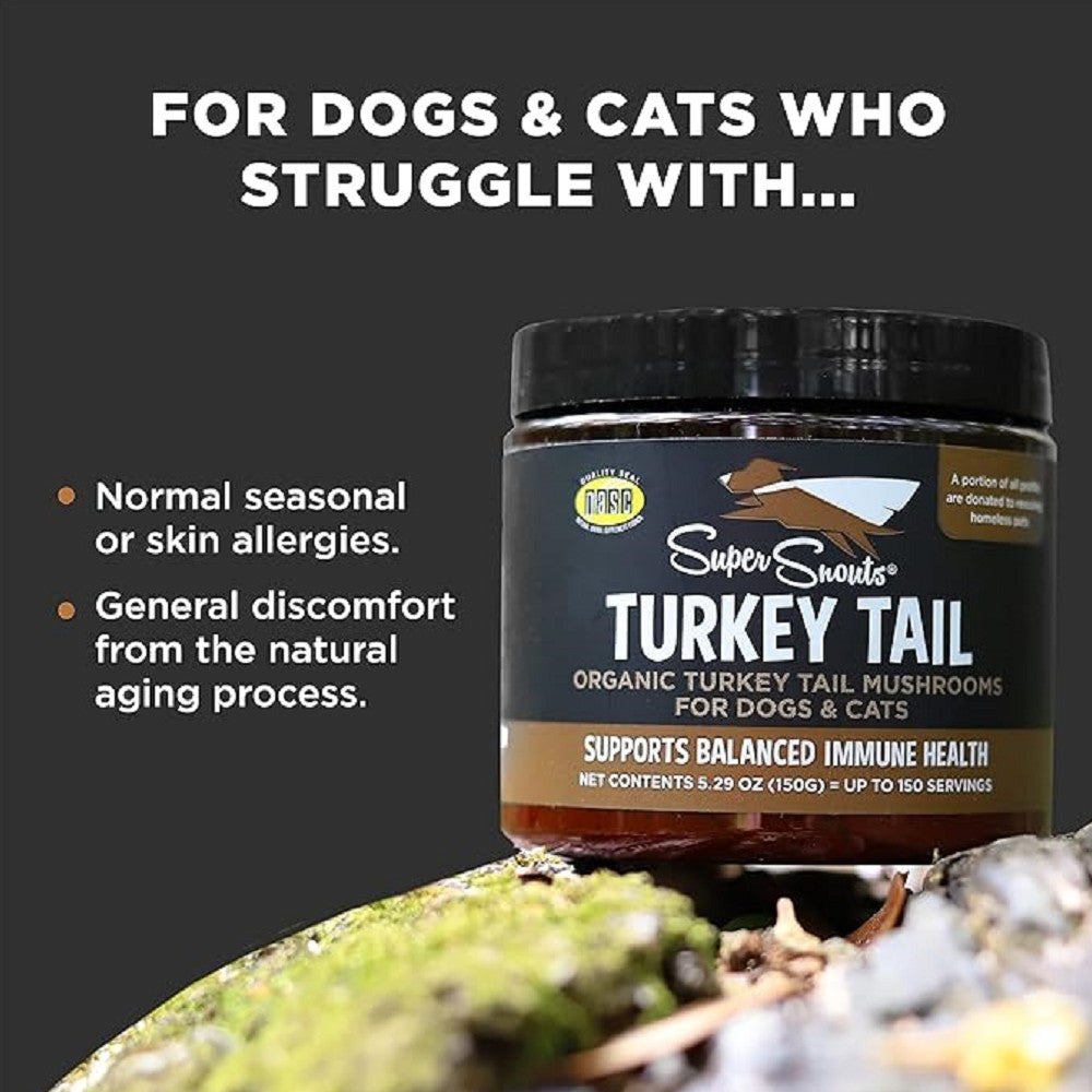 Turkey Tail Mushroom Powered Pet Supplement