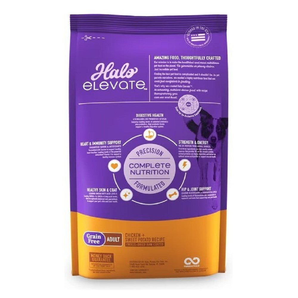 elevate Grain Free Freeze-Dried Raw Coated Adult Chicken & Sweet Potato Recipe Dog Dry Food