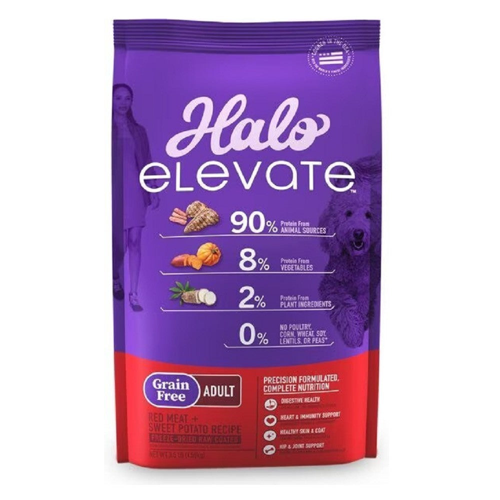 elevate Grain Free Freeze-Dried Raw Coated Adult Red Meat & Sweet Potato Recipe Dog Dry Food