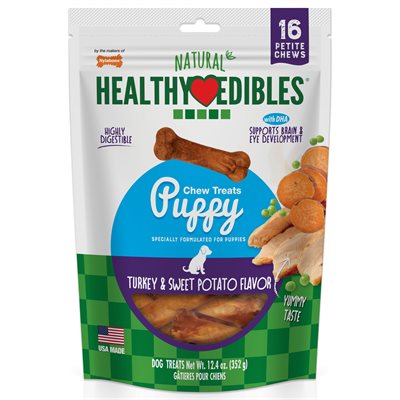 Healthy Edibles Puppy Turkey & Sweet Potato Dog Dental Chews