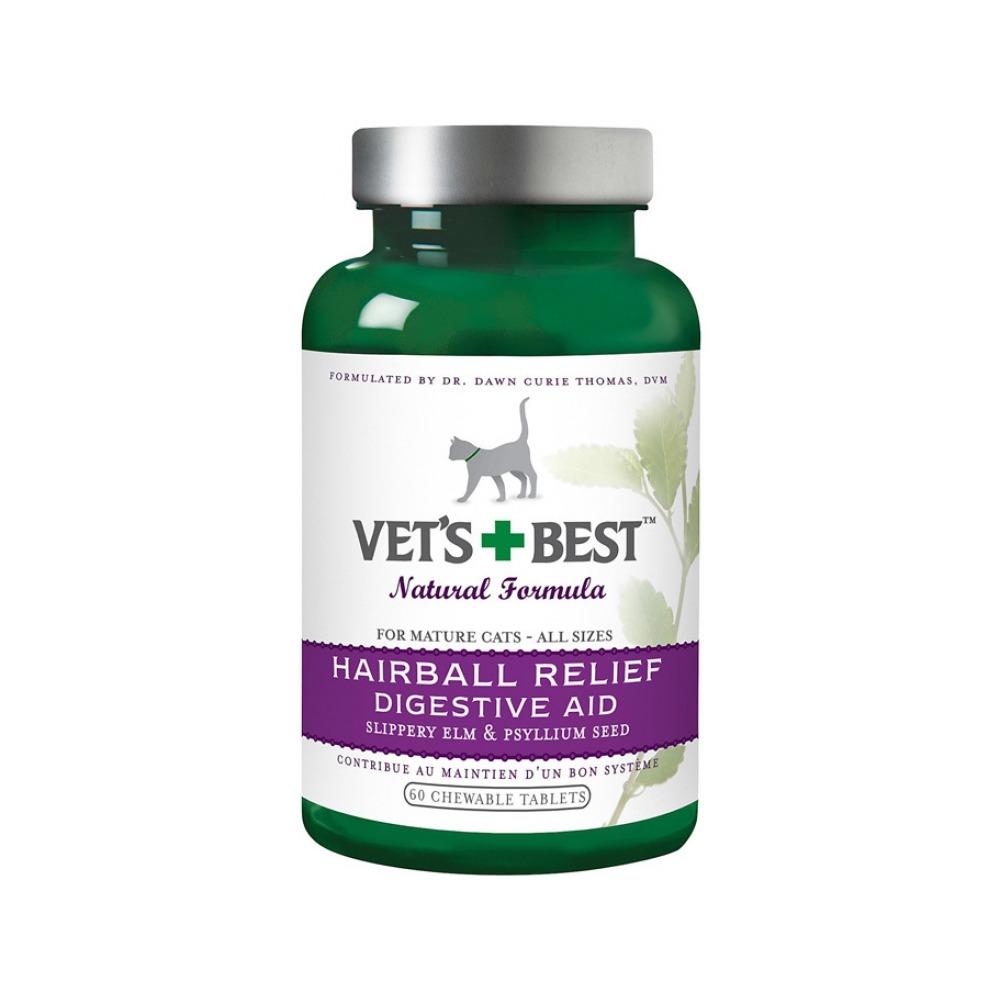 Vet's Best - Hairball Relief Digestive Aid Senior Cats Chewable Tabs 60 tabs
