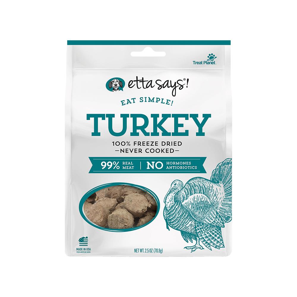 Etta says - Eat Simple! Freeze Dried Turkey Dog Treats 2.5 oz