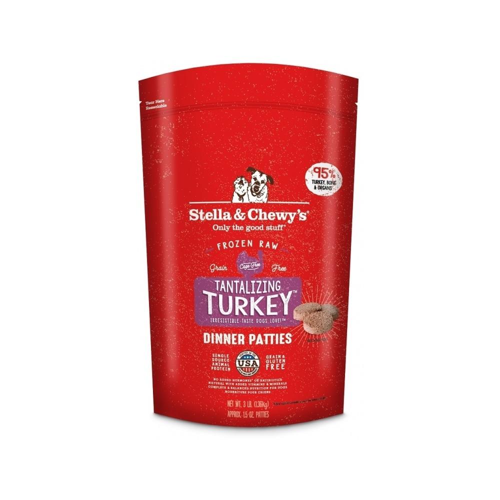 Stella & Chewy's Raw Frozen - Frozen Raw Turkey Dinner Patties Dog Food 3 lb