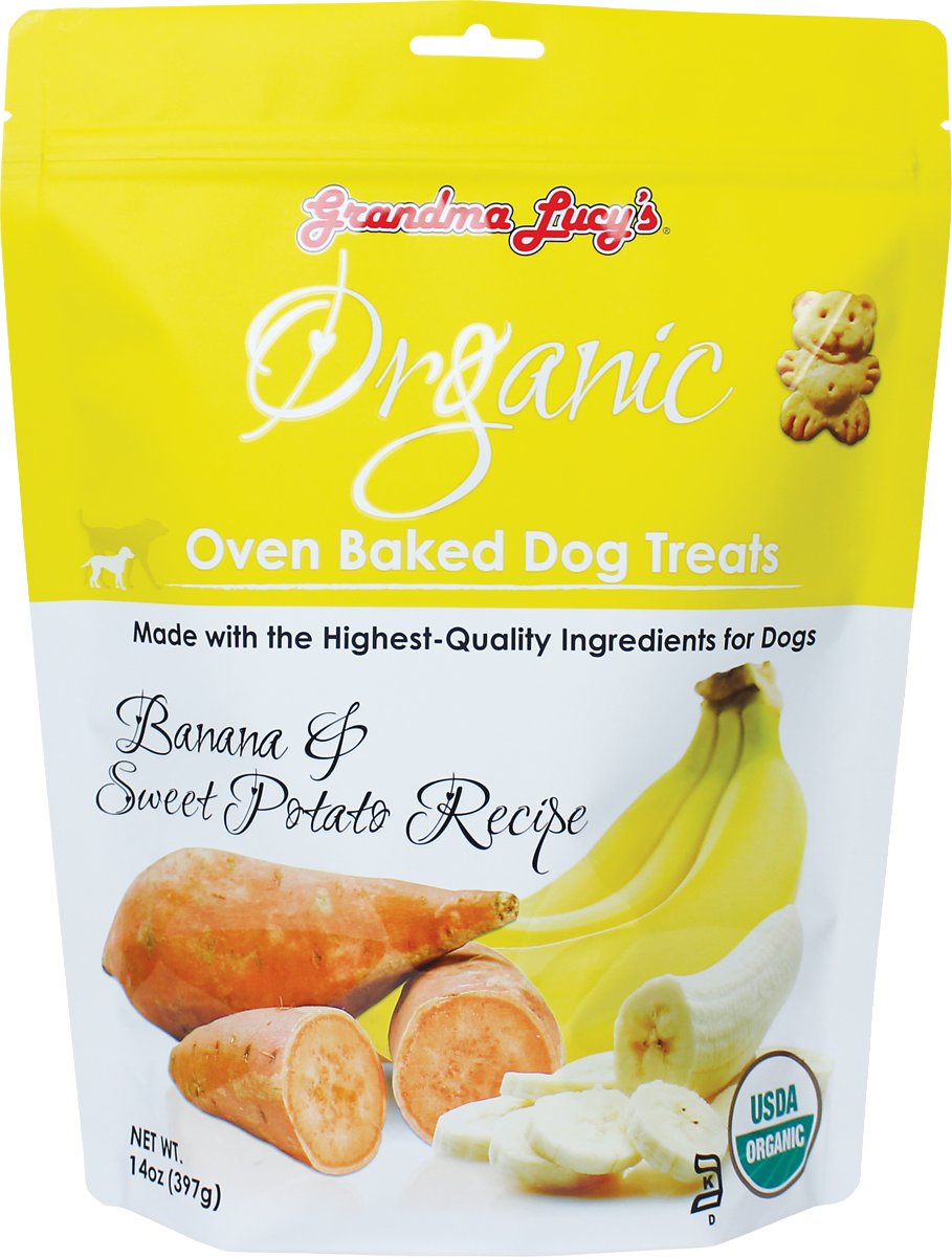 Organic Oven Baked Banana & Sweet Potato Dog Cookies