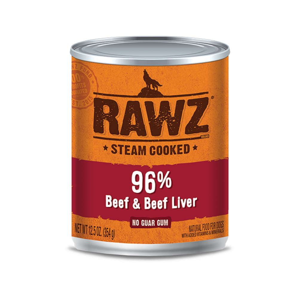 RAWZ - 96% Beef & Beef Liver Dog Can 12.5 oz