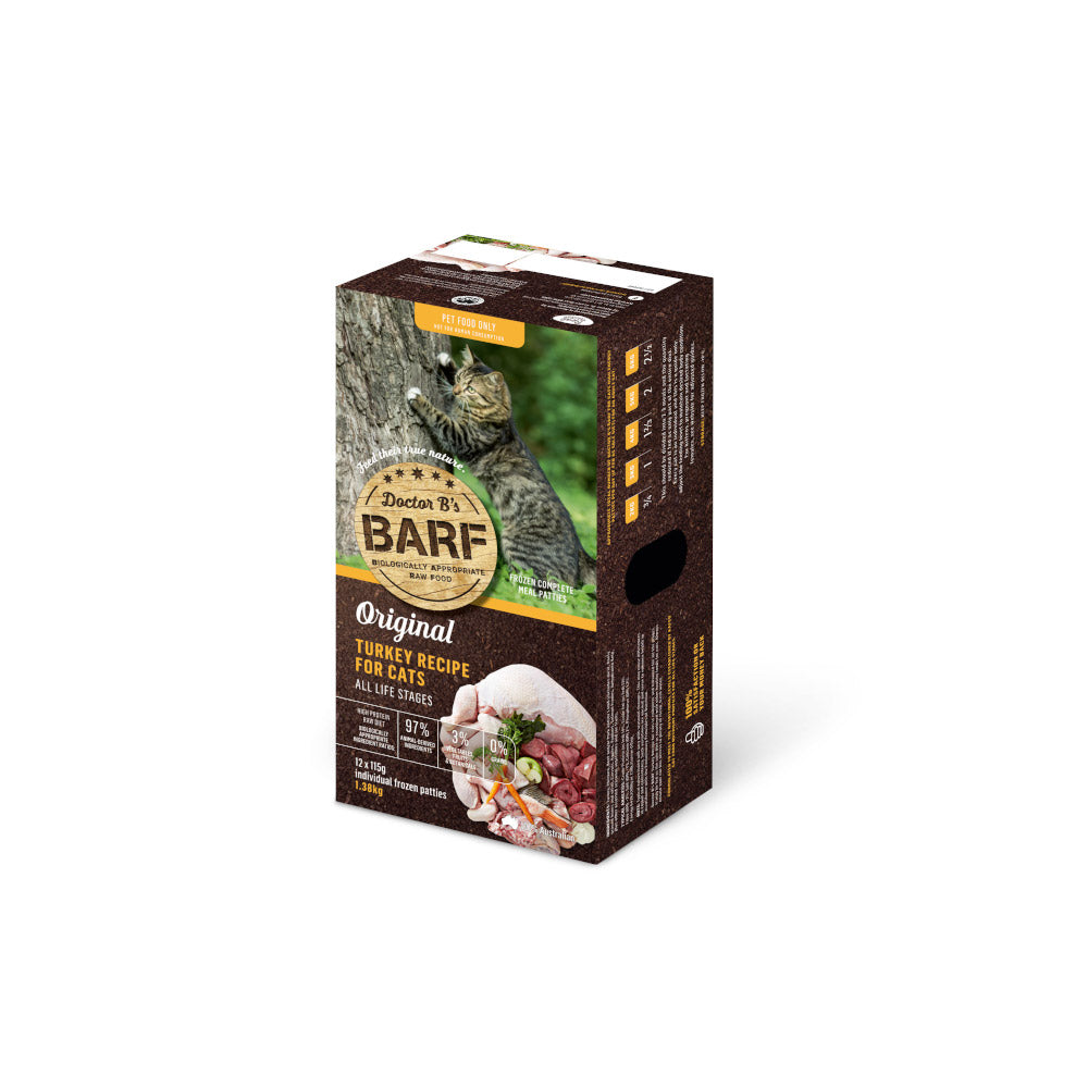 BARF All Life Stages Frozen Raw Turkey Cat Food