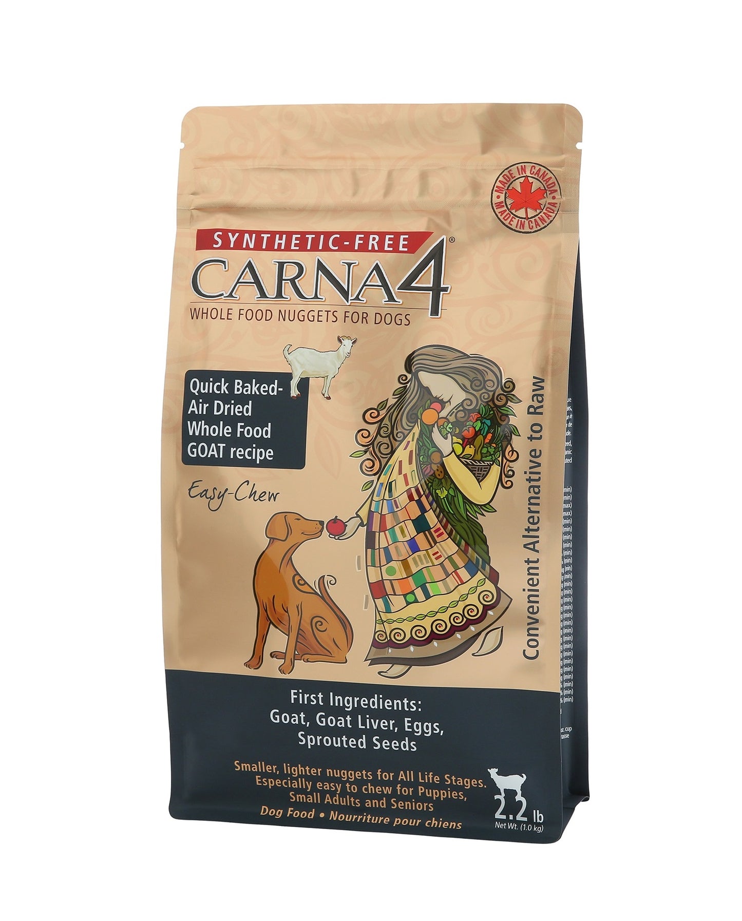 Synthetic - Free Grain - Free Goat Dog Dry Food for All Life Stages