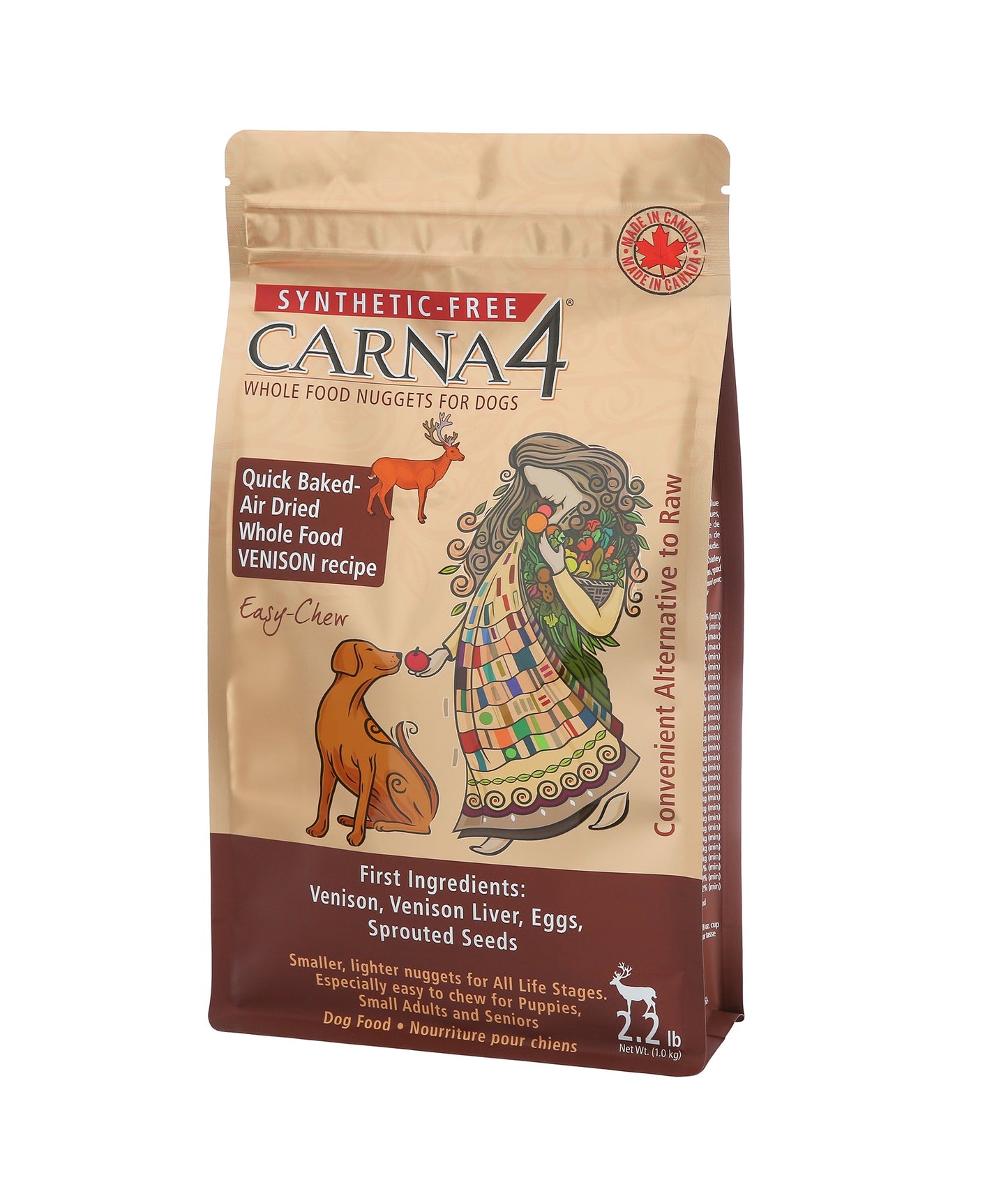 Synthetic - Free Grain - Free Venison Dog Dry Food for All Life Stages