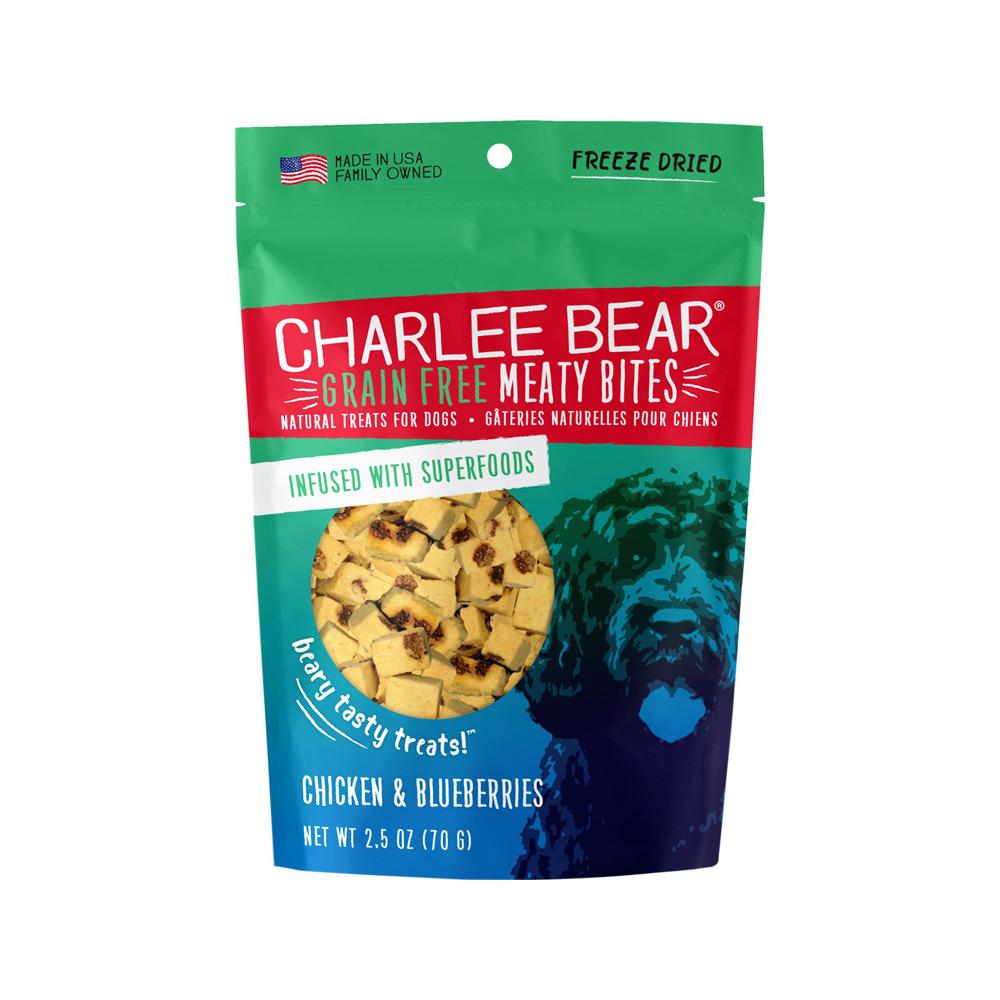 Charlee Bear - Grain Free Meaty Bites Chicken & Blueberries Dog Treats 2.5 oz