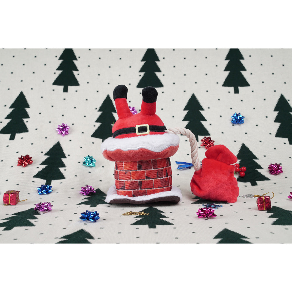 Clumsy Claus Dog Plush Toy