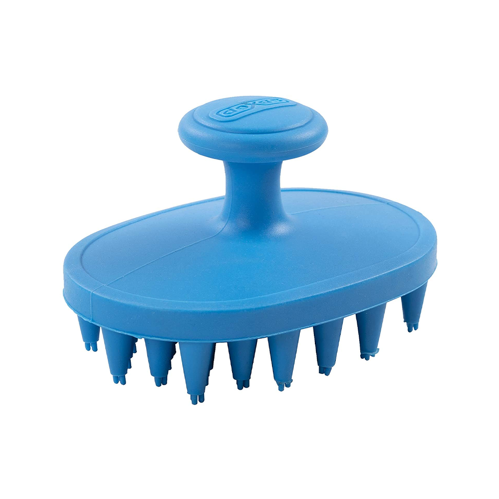 Dexas - BrushBuster Silicone Dog Grooming Brush Blue