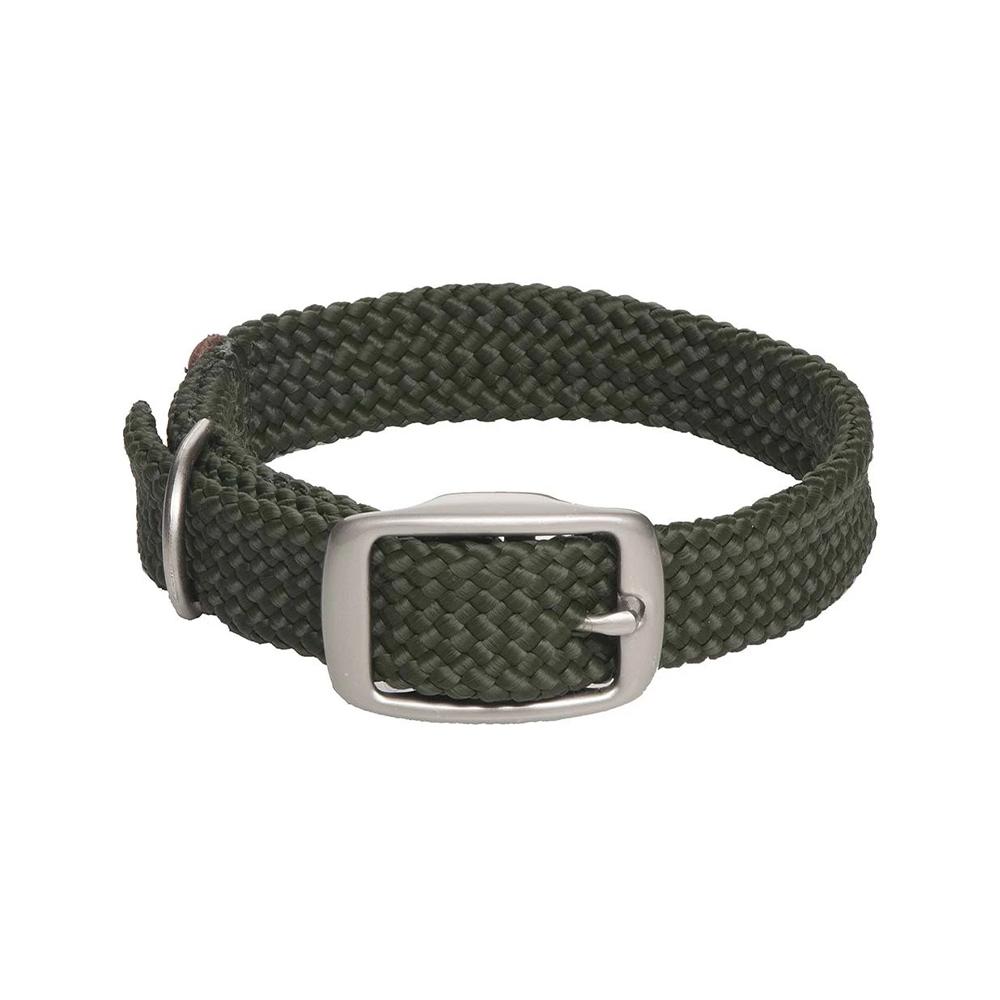 Mendota Products - Double Braid Dog Collar Green