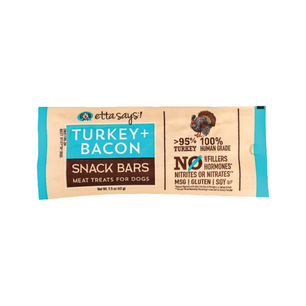 Etta says - Turkey & Bacon Snack Bars Dog Treats 1.5 oz