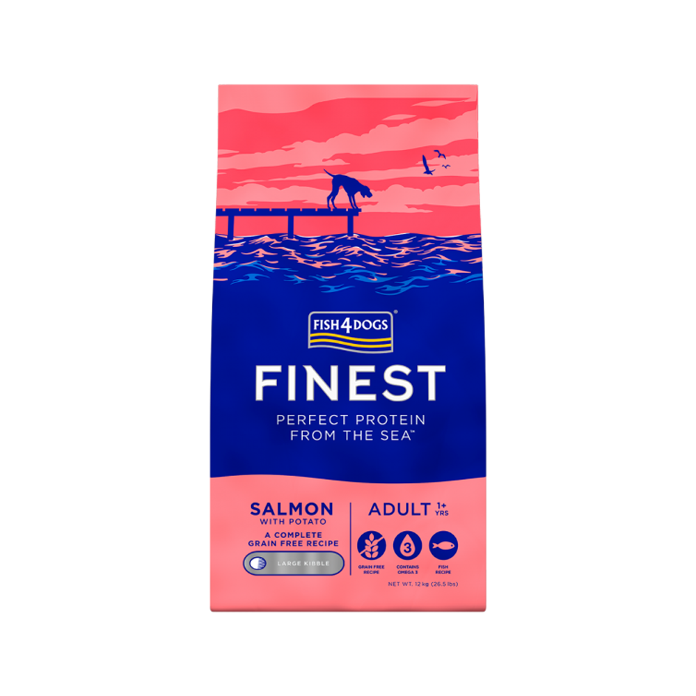 Fish4Dogs - Finest Adult Salmon Dog Dry Food Large Bite