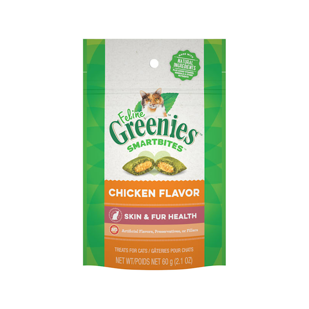 Greenies - Smartbites Chicken Skin & Fur Cat Treats 2.1 oz