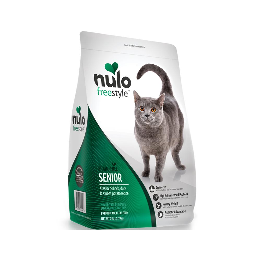 Nulo - FreeStyle Senior Grain Free Alaska Pollock, Duck & Sweet Potato Cat Dry Food 5 lb