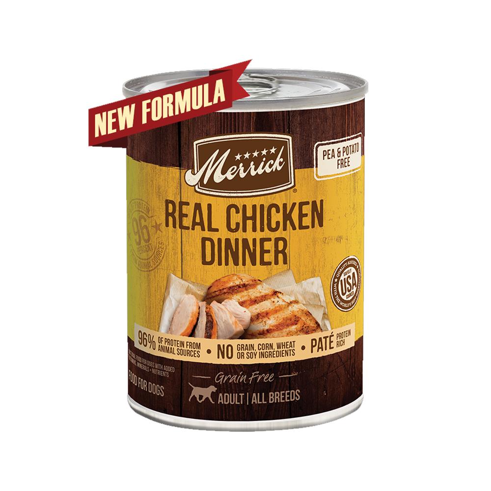 Merrick - 96% Grain Free Real Chicken Dinner Adult Dog Can 12.7 oz