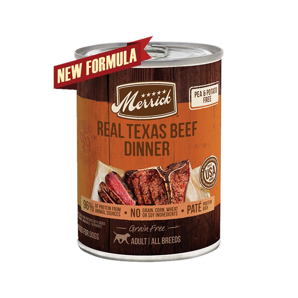 Merrick - 96% Grain Free Real Texas Beef Dinner Adult Dog Can 12.7 oz