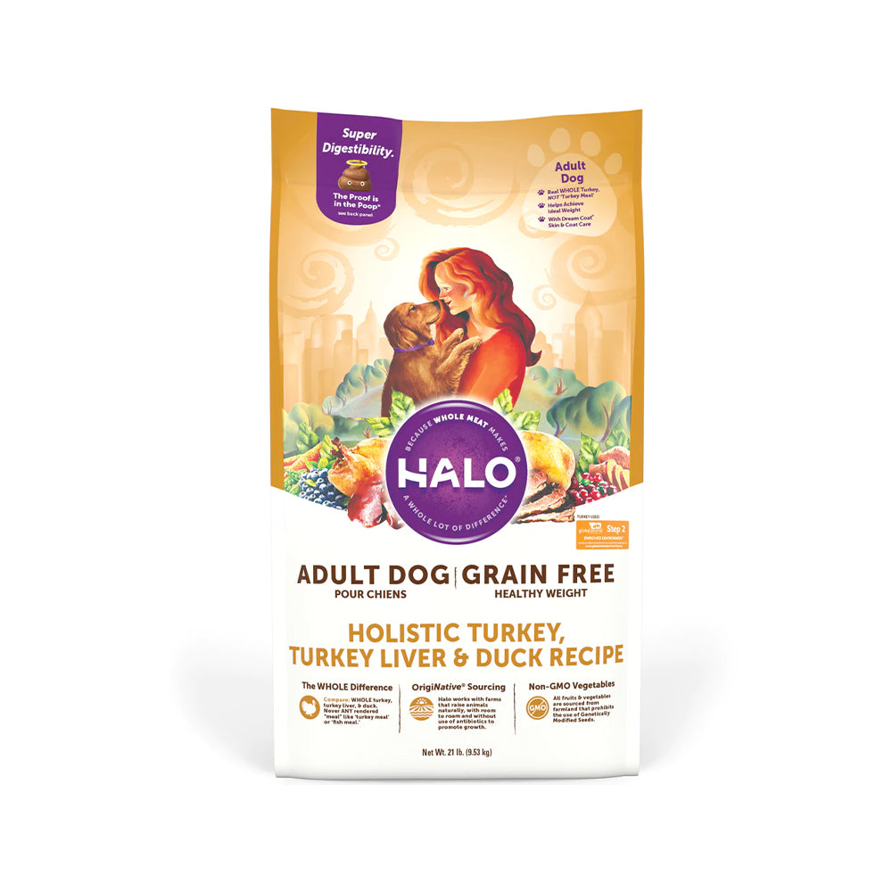Holistic Healthy Weight Grain Free Turkey, Turkey Liver & Duck Adult Dog Dry Food