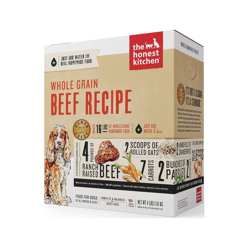 Honest Kitchen - Adult Whole Grain Beef Complete Dehydrated Dog Food 4 lb