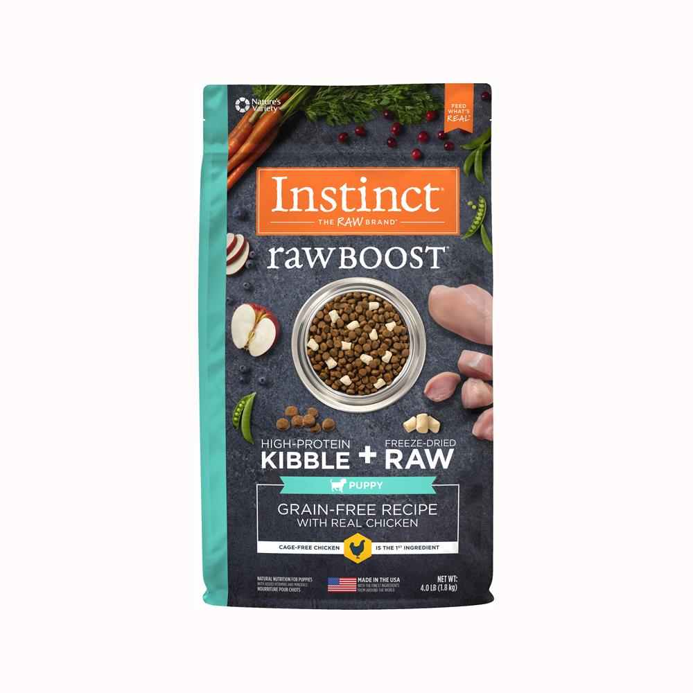 Nature's Variety - Instinct - Raw Boost Puppy Grain Free Kibble + Raw Dog Dry Food - Chicken 4 lb