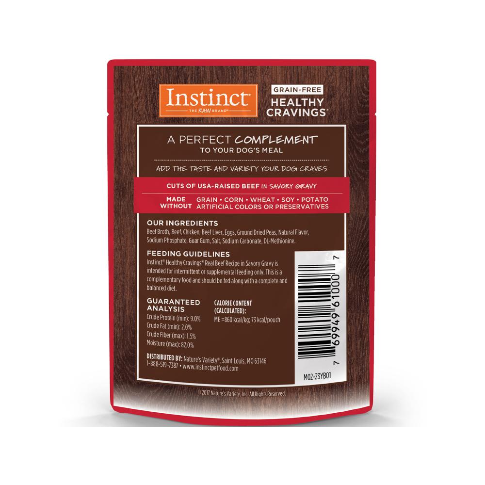 Nature's Variety - Instinct - Healthy Cravings Grain Free Beef Complement Dog Pouch 
