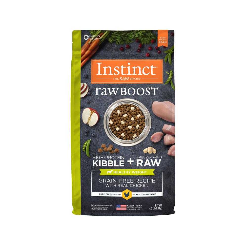 Nature's Variety - Instinct - Raw Boost Healthy Weight Grain Free Kibble + Raw Adult Dog Dry Food - Chicken 