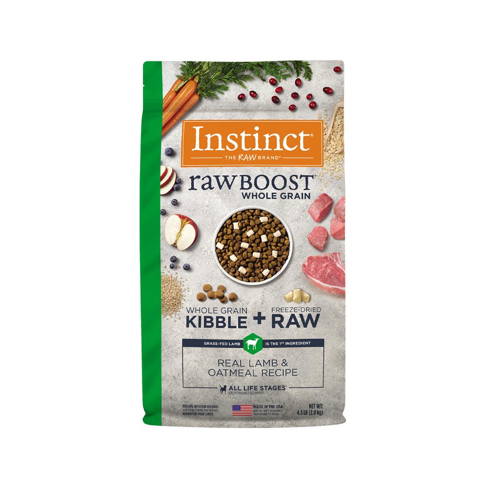 Nature's Variety - Instinct - Raw Boost All Life Stages Grain Free Kibble + Raw Dog Dry Food - Lamb & Oatmeal 20 lb