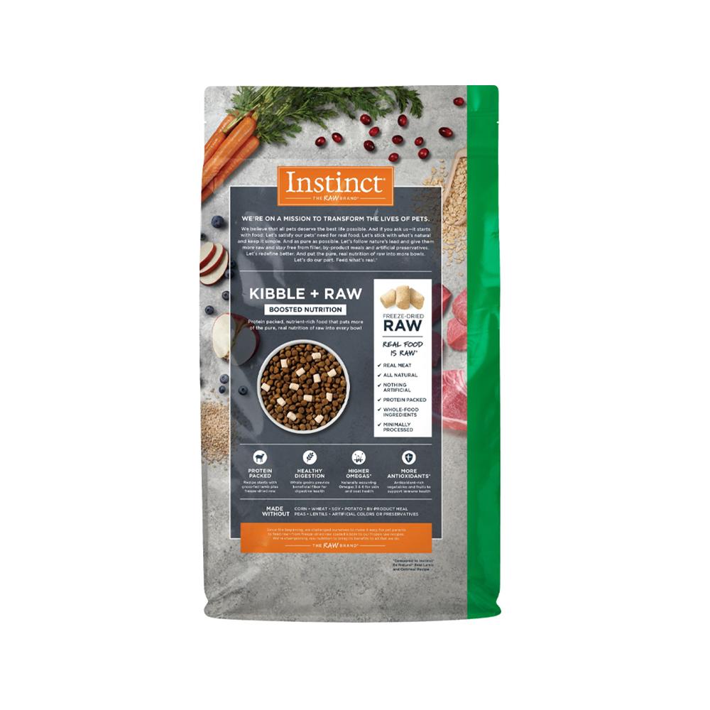 Nature's Variety - Instinct - Raw Boost All Life Stages Grain Free Kibble + Raw Dog Dry Food - Lamb & Oatmeal 4.5 lb