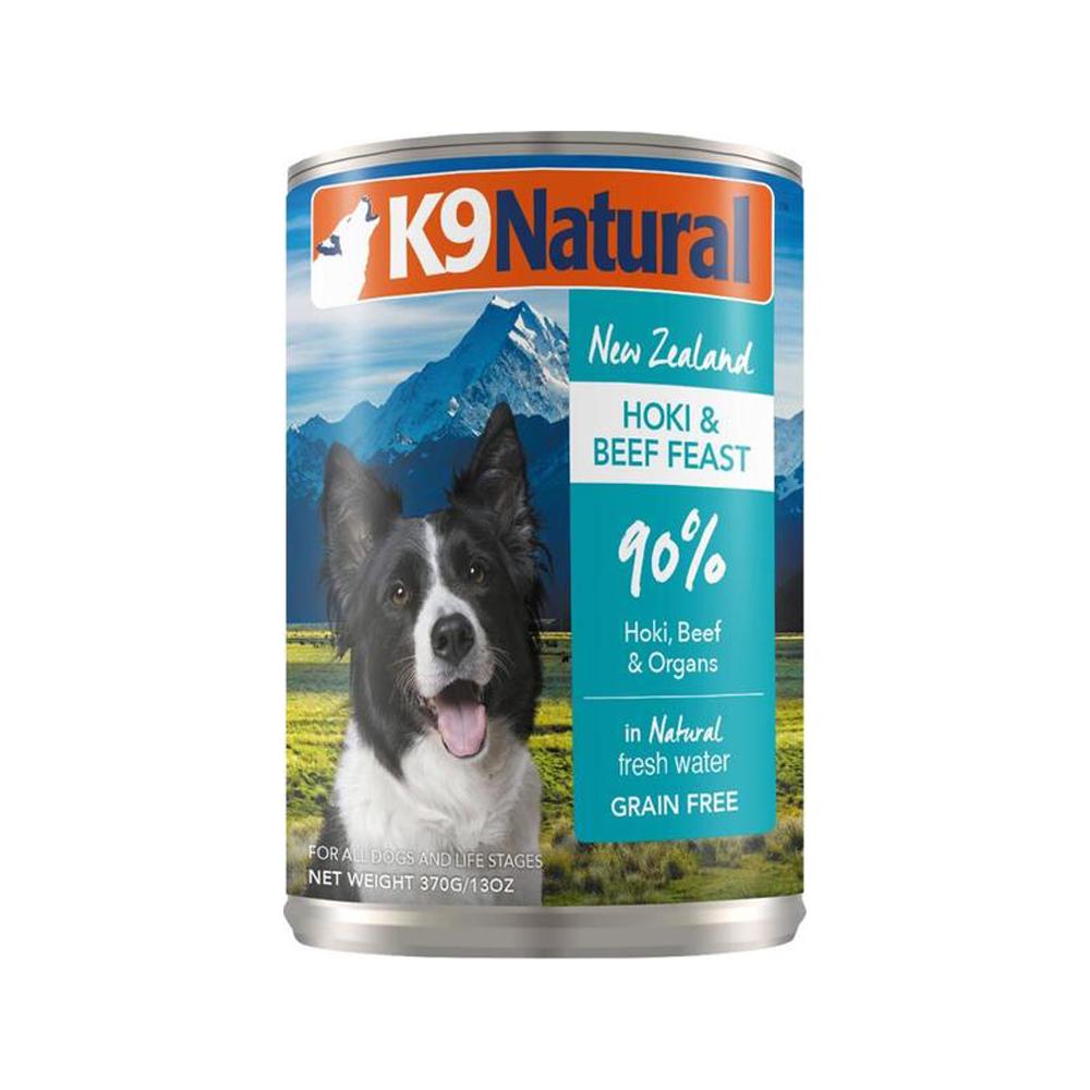 K9 Natural - All Life Stages Hoki & Beef Feast Dog Can 370 g