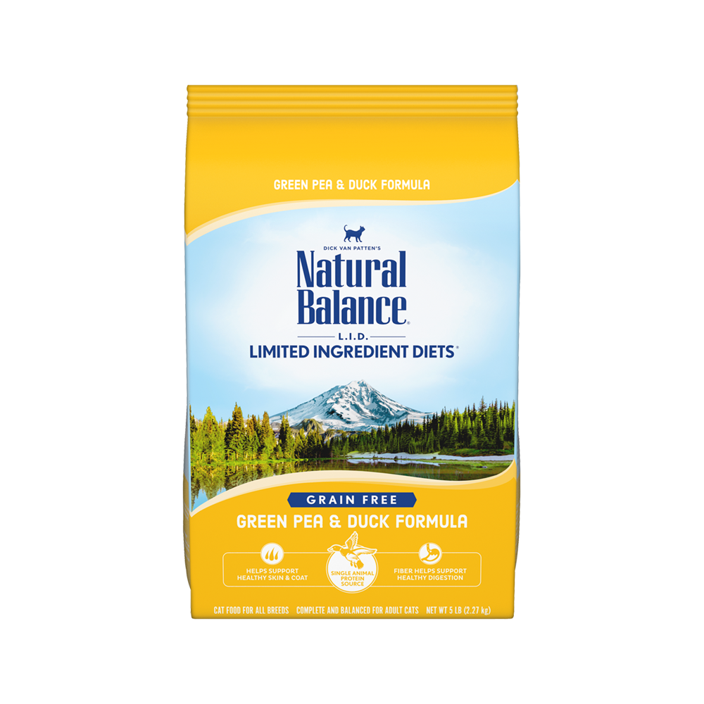 Natural Balance - Limited Ingredient Diets Grain Free Adult Cat Dry Food - Duck & Green Pea 10 lb
