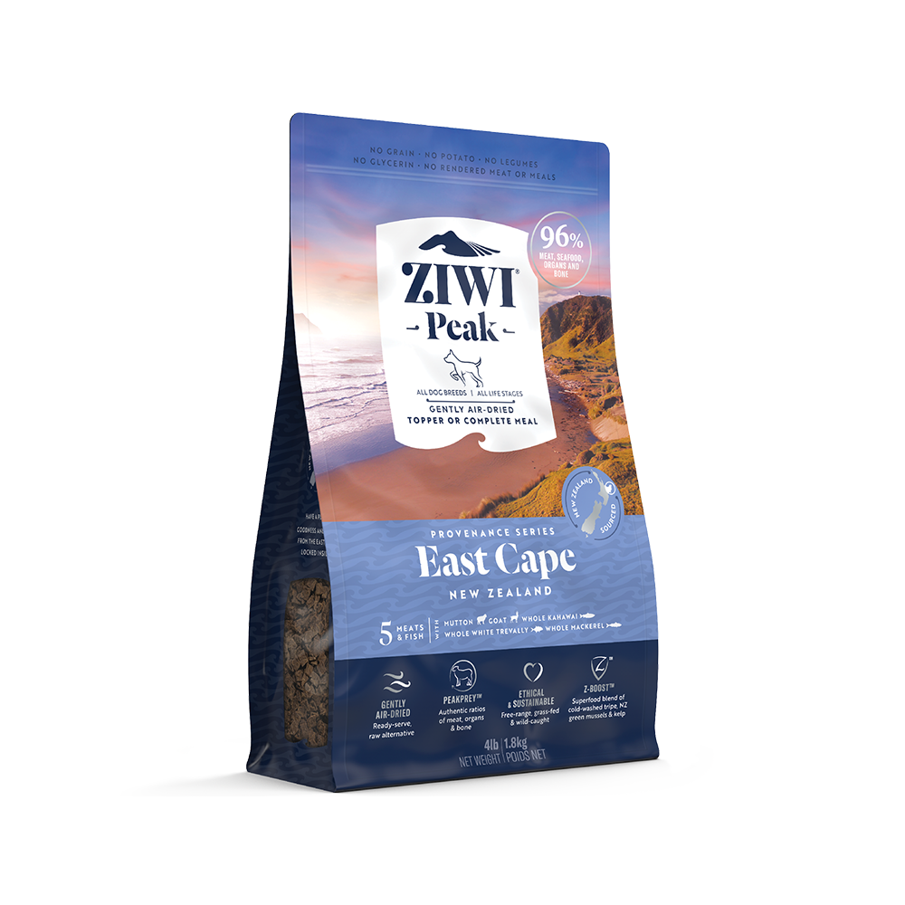 ZiwiPeak - Grain Free Gently Air Dried East Cape Recipe Dog Food 1.8 kg
