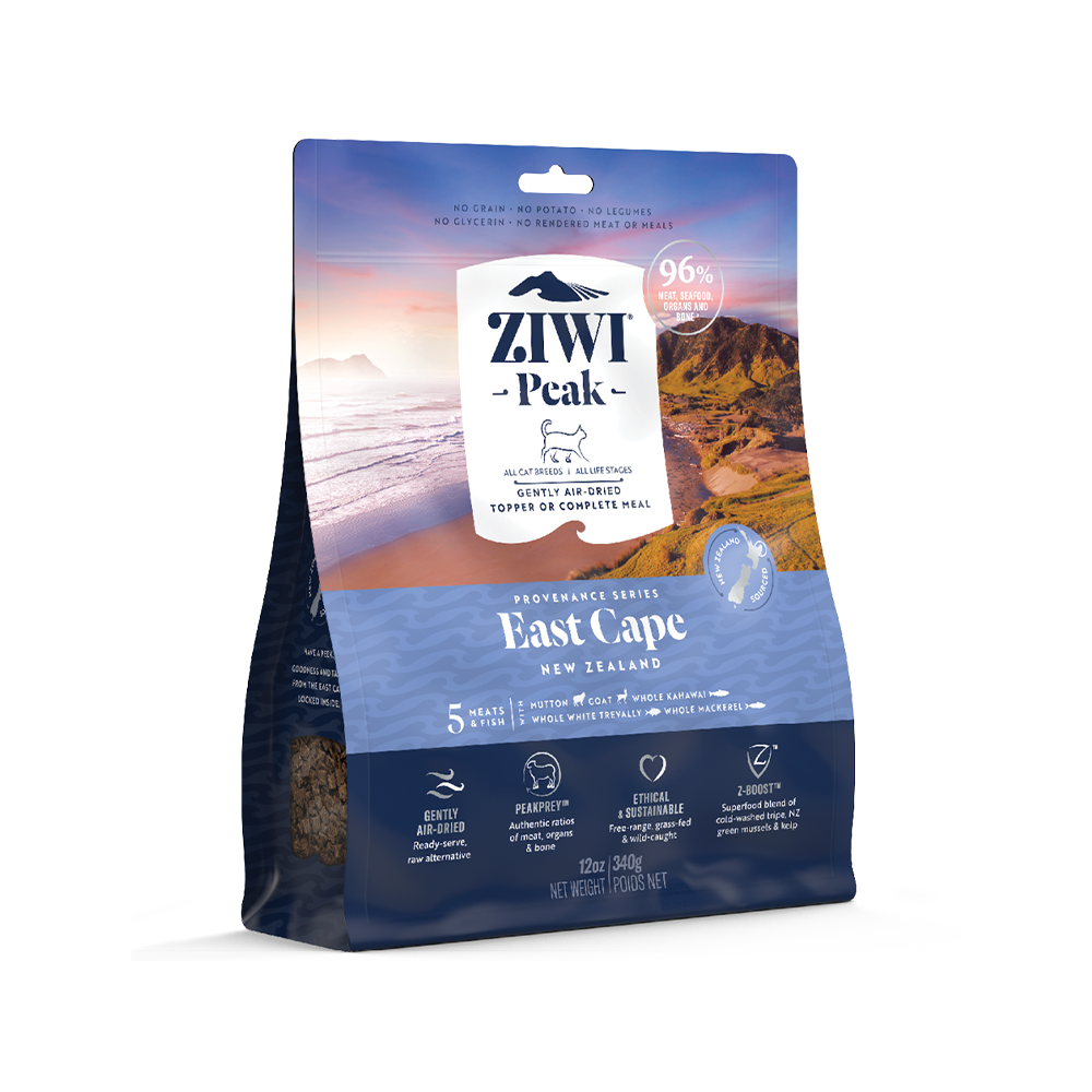 ZiwiPeak - Grain Free Gently Air Dried East Cape Recipe Cat Food 12 oz