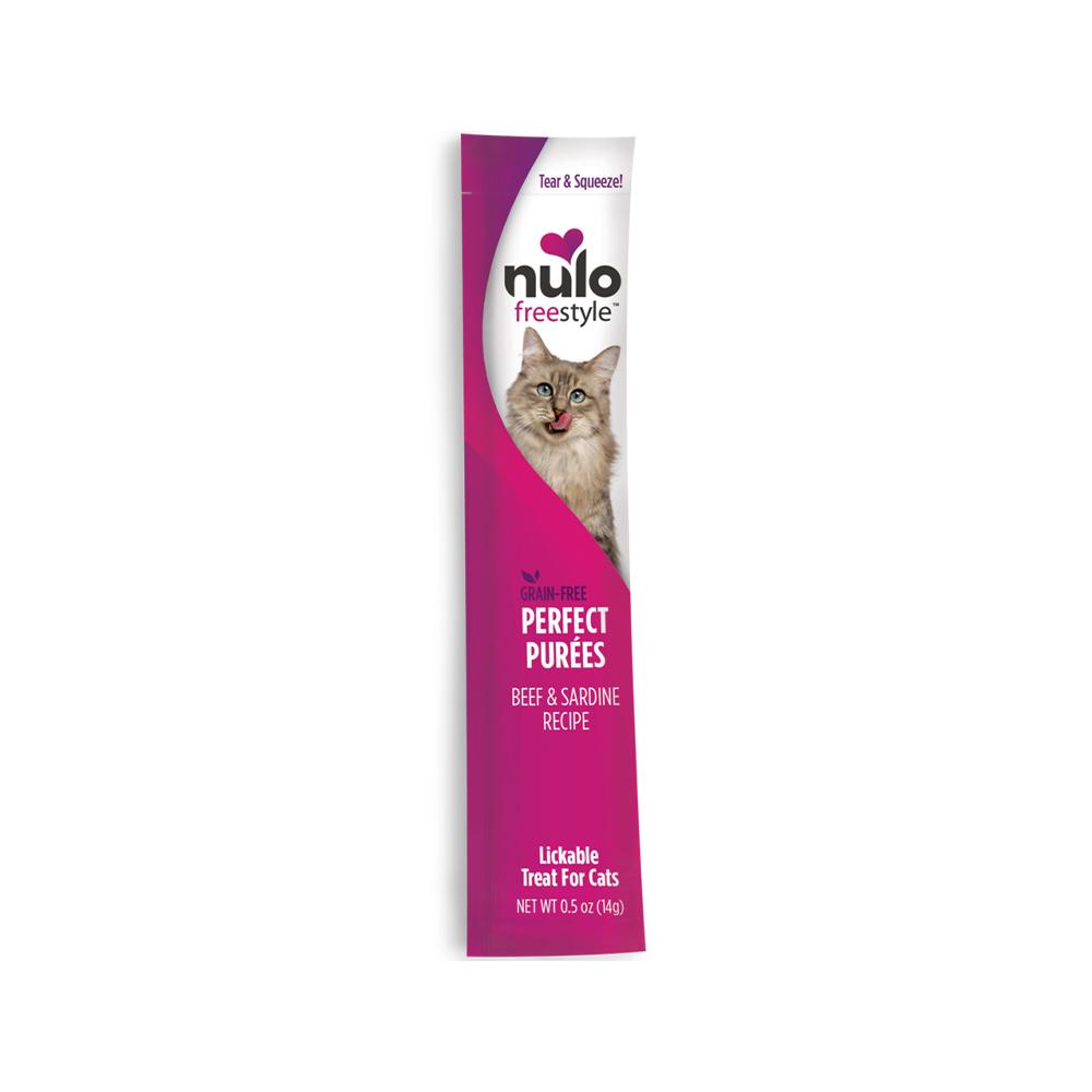 Nulo - FreeStyle Perfect Purees Cat Treats - Beef & Sardine 1 box