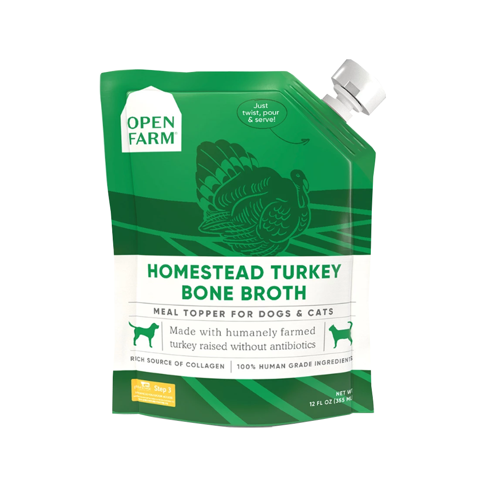 Open Farm - Homestead Turkey Bone Broth Dog Pouch 12 oz