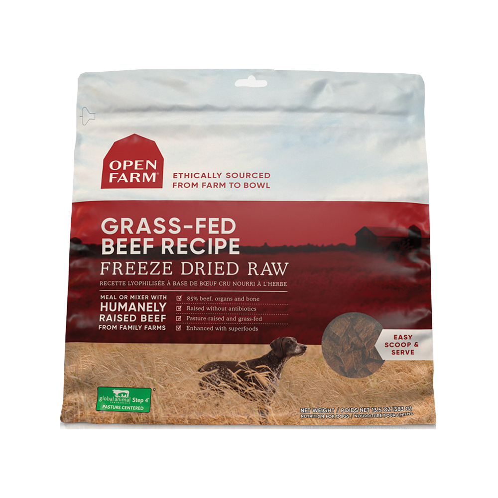 Open Farm - Freeze Dried Grass-Fed Beef Dog Food 