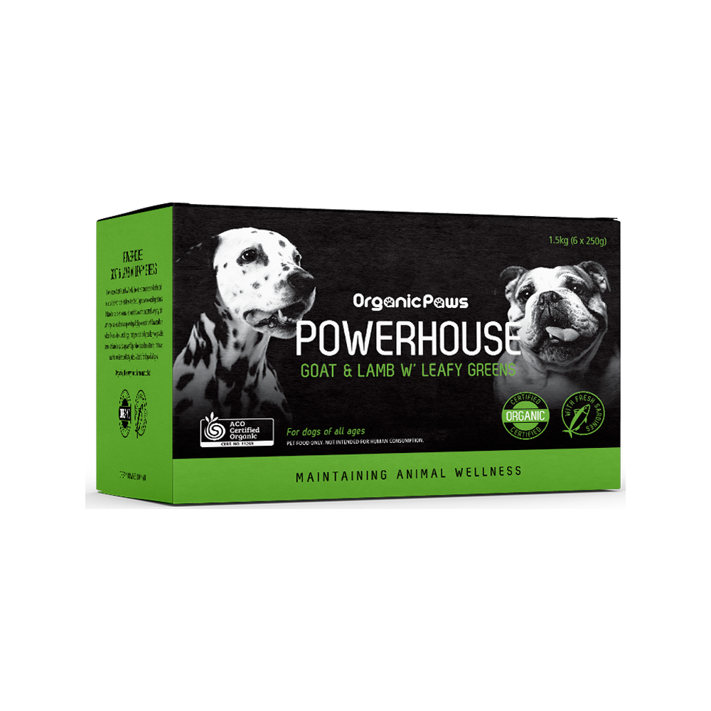 Organic Paws - Frozen - Powerhouse Frozen Goat & Lamb Dog Food 250 g
